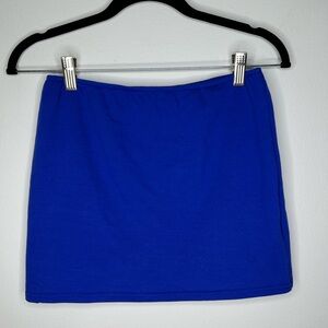 NWT Edikted Blue Cotten Blend Y2K Mini Skirt Size Medium